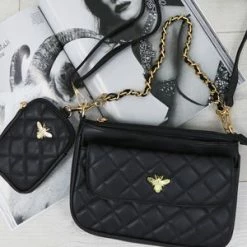 Miss Moda Luxe BRIE BLACK BAG